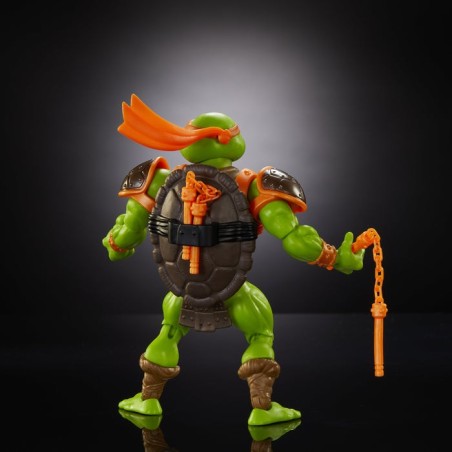 Figura de juguete mattel masters of the universe origins turtles of grayskull michelangelo hth13
