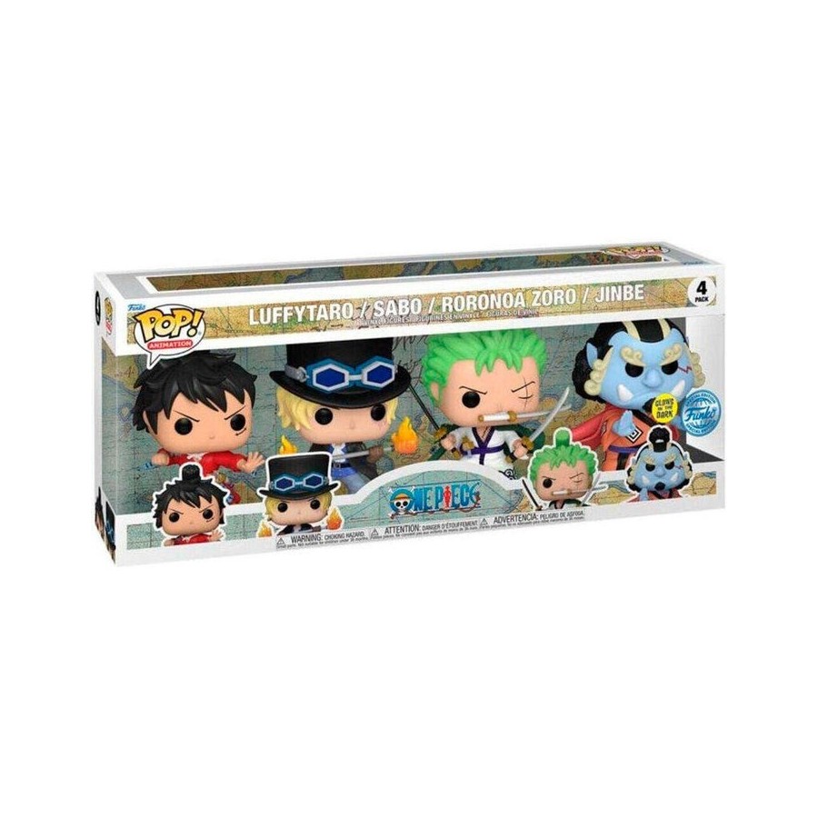 Blister 4 figuras pop one piece exclusive