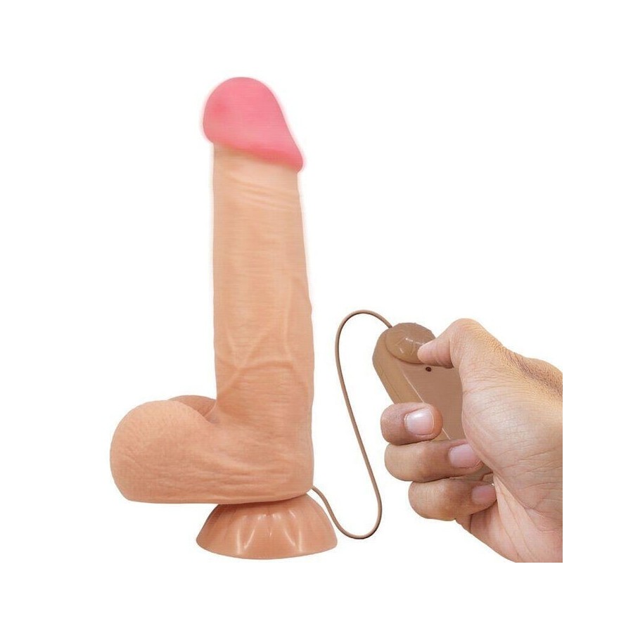 Pretty love - sliding skin series dildo realístico con ventosa piel deslizante control remoto  natural 21.8 cm
