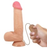 Pretty love - sliding skin series dildo realístico con ventosa piel deslizante control remoto  natural 21.8 cm