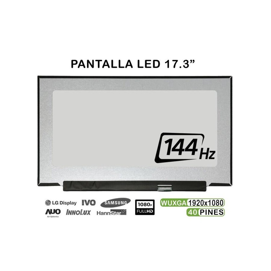 Pantalla led de 17.3" para portátil lp173wfg spb1 144hz 40 pines fhd