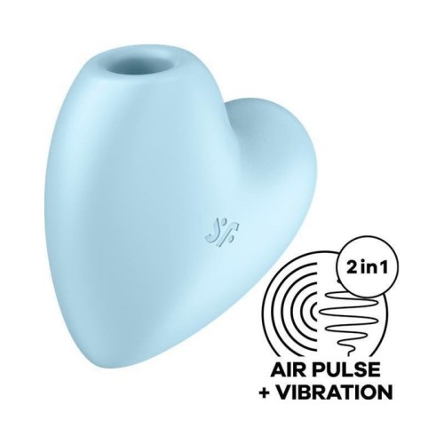 Satisfyer - cutie heart estimulador y vibrador azul