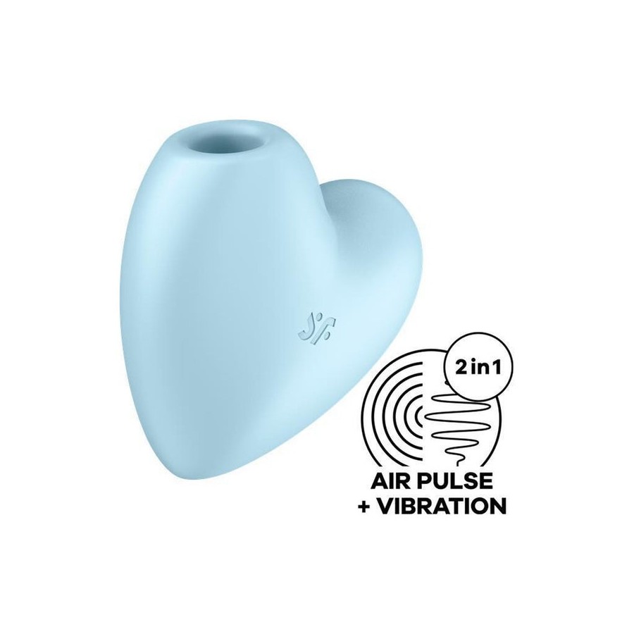 Satisfyer - cutie heart estimulador y vibrador azul