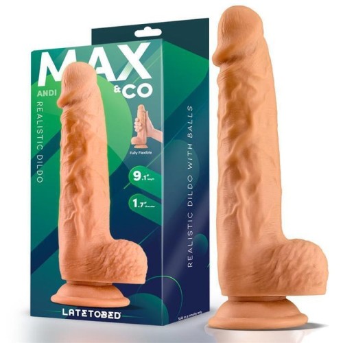 Andi dildo realista con testículos 9.1 natural