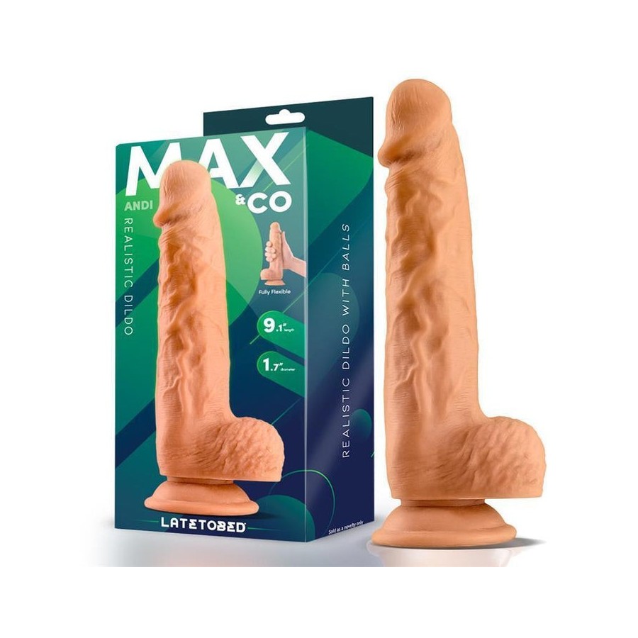 Andi dildo realista con testículos 9.1 natural