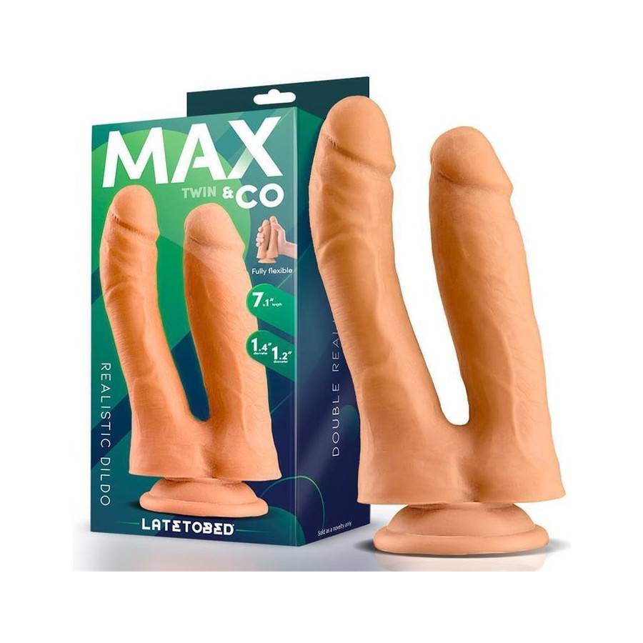 Twin dildo doble realista 7.1 natural