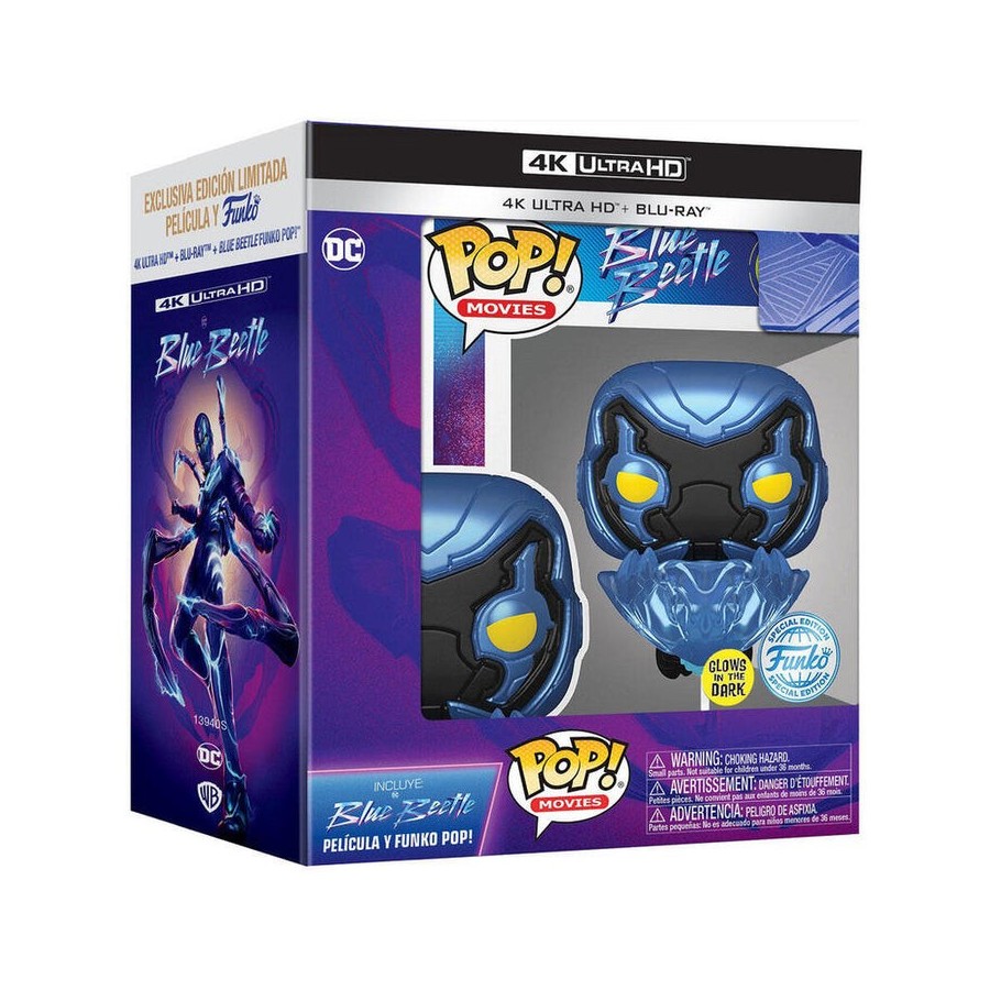 Pelicula blue beetle (4k uhd + bd) edicion funko  blu-ray