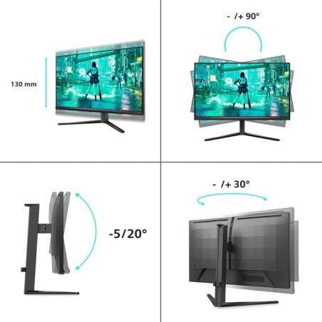 Philips 27m2n3200a 27" freesync 1920x1080 1ms hdmi dp negro grey