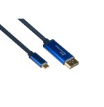 Alcasa 4812-csf010b adaptador de cable de vídeo 1 m usb tipo c displayport azul