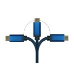 Alcasa 4812-csf010b adaptador de cable de vídeo 1 m usb tipo c displayport azul