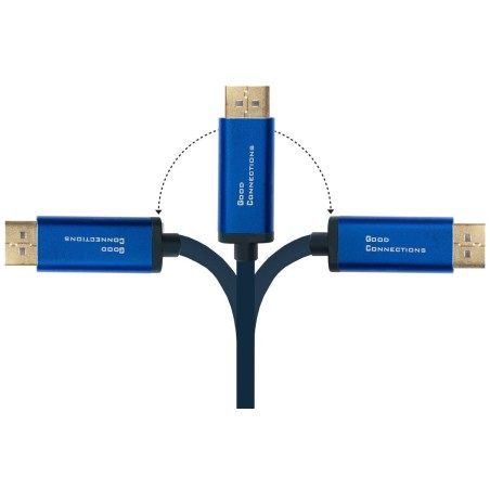 Alcasa 4812-csf010b adaptador de cable de vídeo 1 m usb tipo c displayport azul
