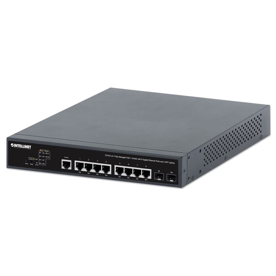 Intellinet 10-port l2+ managed poe++ switch 8x gbit 2x sfp