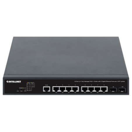 Intellinet 10-port l2+ managed poe++ switch 8x gbit 2x sfp