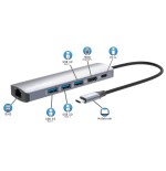 Manhattan 6-in-1 4k usb-c dockingmation 1xhdmi 3xusb 5 gb s