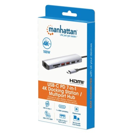 Manhattan 7-in-1 4k usb-c dockingmation 1xhdmi 2xusb 10gb s