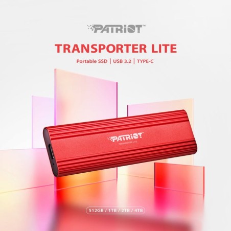 Patriot transporter lt 1tb usb3.2 type-c ssd 1000 mb/s aluminium