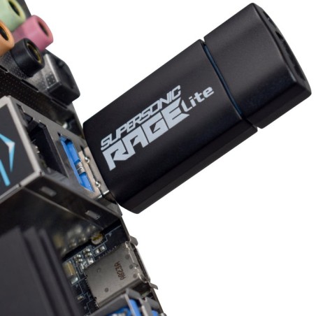 Memoria usb patriot rage lite 1tb 120mb/s usb 3.2 retráctil negro (pef1tbrlb32u)
