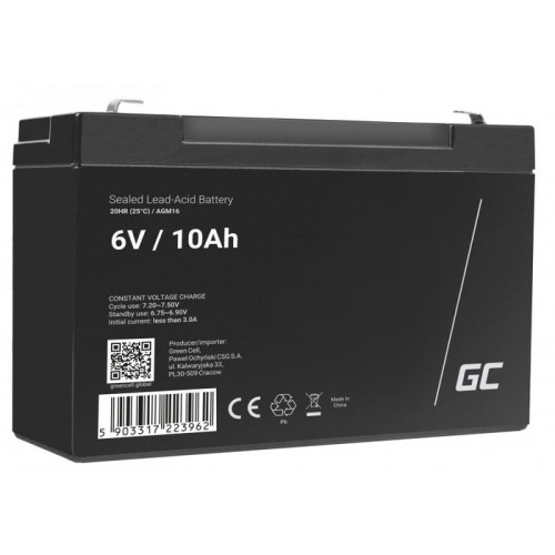 Green cell agm16 batería ups sealed lead acid (vrla) 6 v 10 ah