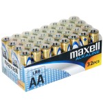 Maxell pilas alcalinas aa - lr06- pack 32 uds