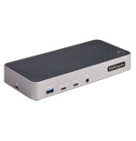 Startech.com usb-c triple monitor docking station - hdmi/dp triple 4k usb-c dock - 5x usb hub - gbe - 100w pd - universa