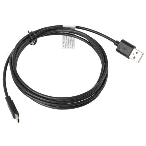 Lanberg cable usb macho a usb tipo-c macho  ca-usbo-10cc-0018-bk negro 1.8 metros
