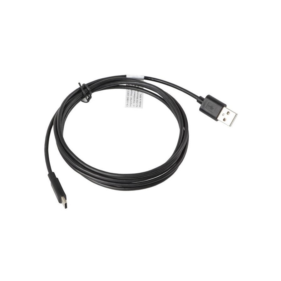 Lanberg cable usb macho a usb tipo-c macho  ca-usbo-10cc-0018-bk negro 1.8 metros