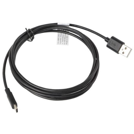 Lanberg cable usb macho a usb tipo-c macho  ca-usbo-10cc-0018-bk negro 1.8 metros