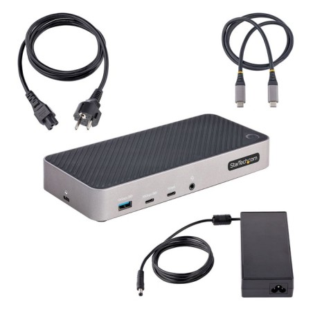 Startech.com usb-c triple monitor docking station - hdmi/dp triple 4k usb-c dock - 5x usb hub - gbe - 100w pd - universa