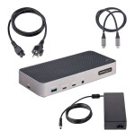 Startech.com usb-c triple monitor docking station - hdmi/dp triple 4k usb-c dock - 5x usb hub - gbe - 100w pd - universa