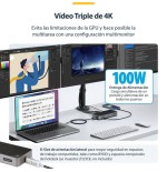 Startech.com usb-c triple monitor docking station - hdmi/dp triple 4k usb-c dock - 5x usb hub - gbe - 100w pd - universa