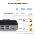 Startech.com usb-c triple monitor docking station - hdmi/dp triple 4k usb-c dock - 5x usb hub - gbe - 100w pd - universa