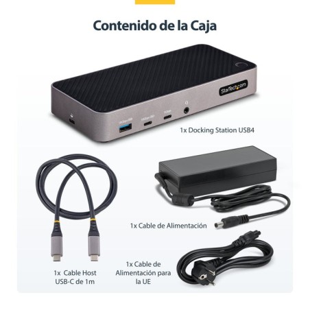Startech.com usb-c triple monitor docking station - hdmi/dp triple 4k usb-c dock - 5x usb hub - gbe - 100w pd - universa