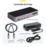Startech.com usb-c triple monitor docking station - hdmi/dp triple 4k usb-c dock - 5x usb hub - gbe - 100w pd - universa