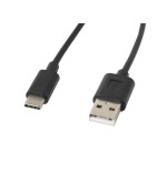 Lanberg cable usb macho a usb tipo-c macho  ca-usbo-10cc-0018-bk negro 1.8 metros