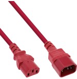 Inline® cold device extension, c13 / c14, rojo, 2m