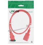 Inline® cold device extension, c13 / c14, rojo, 2m