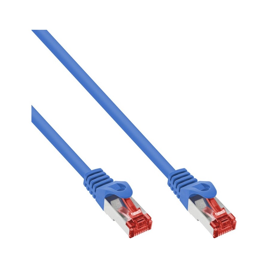 Inline® cable de red s/ftp pimf cat.6 250mhz pvc cca azul 10m