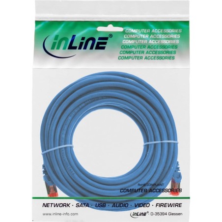 Inline® cable de red s/ftp pimf cat.6 250mhz pvc cca azul 10m
