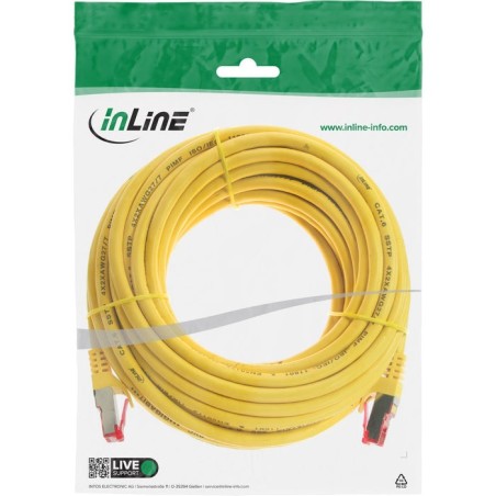 Inline® cable de red s/ftp pimf cat.6 250mhz pvc cobre amarillo 5m