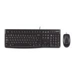Teclado inglés + raton logitech mk120 negro cable usb  920-002562