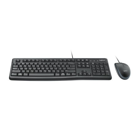 Teclado inglés + raton logitech mk120 negro cable usb  920-002562