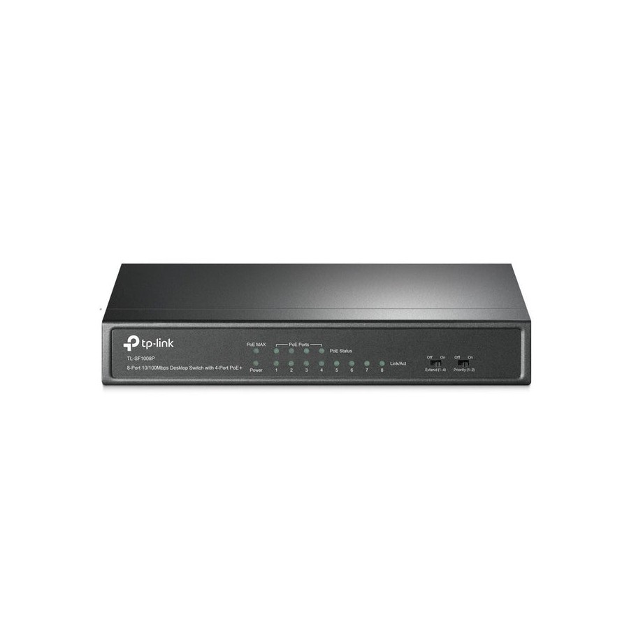 Switch tp-link sf1008p 8 puertos rj-45 10 100 poe