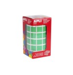 Apli rollo de gomets cuadrados - adhesivo permanente - 2.832 gomets - adhesivo base agua - libre de disolventes - color