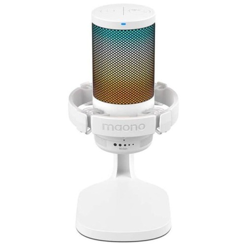 Maono dgm20 rgb blanco - micrófono usb para grabación y transmisión en pc