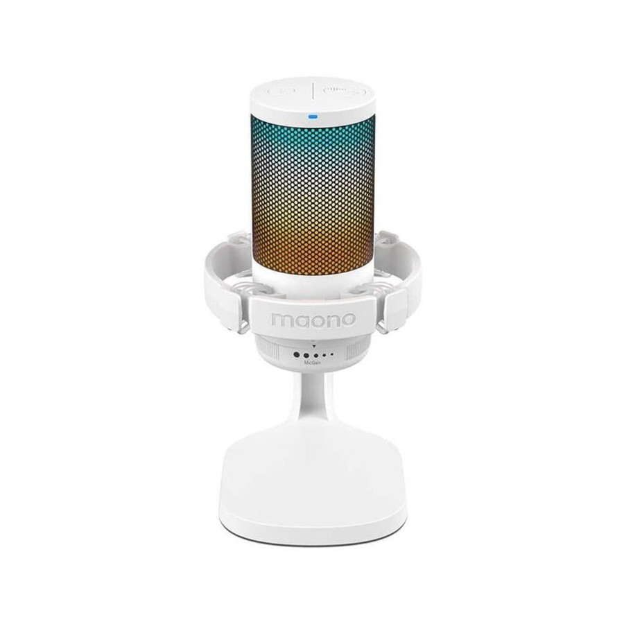 Maono dgm20 rgb blanco - micrófono usb para grabación y transmisión en pc