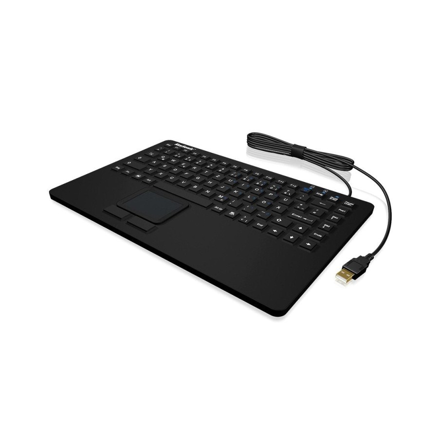 Teclado inglés keysonic ksk-5230in touchpad usb qwerty ee. uu. negro
