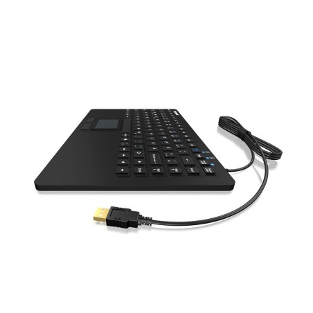 Teclado inglés keysonic ksk-5230in touchpad usb qwerty ee. uu. negro