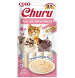 Golosina para gatos inaba churu atún con salmón  4x14 g