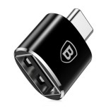 Convertidor baseus usb hembra a tipo c macho negro (catotg-01)