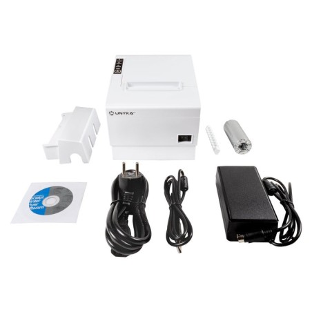Unykach pos5 white impresora termica de recibos velocidad 230mm/s - usb, rj-45, rj-12 y rj11